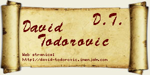 David Todorović vizit kartica